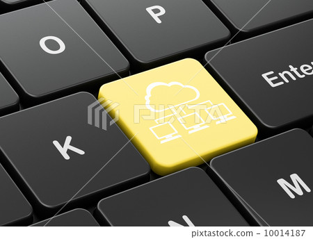 Networking concept: Cloud Network on computer keyboard background Networking concept: Cloud Network on computer keyboard background 10014187