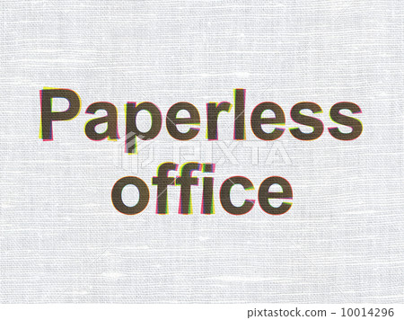 Finance concept: Paperless Office on fabric...-插圖素材 [10014296] - PIXTA圖庫