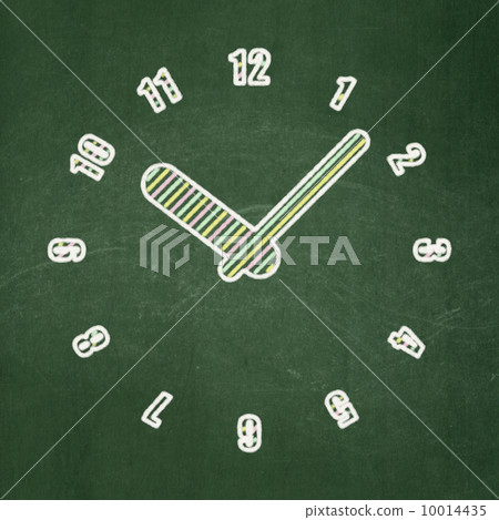 Timeline concept: Clock on chalkboard background Timeline concept: Clock on chalkboard background 10014435