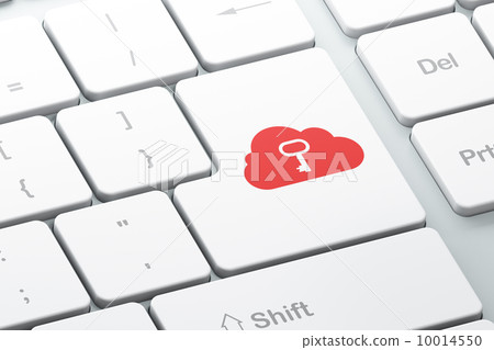 Cloud networking concept: Key on computer keyboard background Cloud networking concept: Key on computer keyboard background 10014550