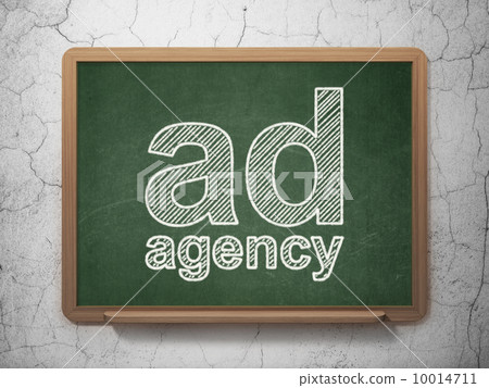 Marketing concept: Ad Agency on chalkboard background 10014711