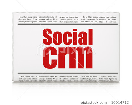 Business concept: newspaper headline Social CRM 10014712