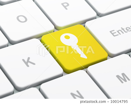 Security concept: Key on computer keyboard background Security concept: Key on computer keyboard background 10014795