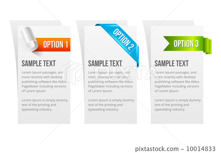 Set of Vector Colorful Sample Option Stickers 10014833