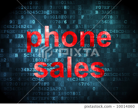 Marketing concept: Phone Sales on digital background Marketing concept: Phone Sales on digital background 10014860
