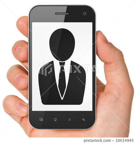 Law concept: Business Man on smartphone 10014945