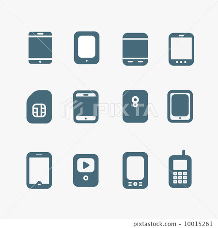 Abstract style modern and vintage mobile gadgets Abstract style modern and vintage mobile gadgets 10015261