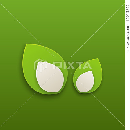 Green paper leaves, eco friendly background Green paper leaves, eco friendly background 10015292