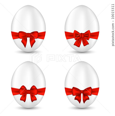 Easter set celebration egg wrapping red bow for your decoration Easter set celebration egg wrapping red bow for your decoration 10015311