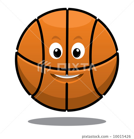 Bouncing happy brown basketball ball 10015426
