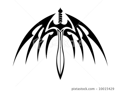 Winged sword with barbed feathers Winged sword with barbed feathers 10015429