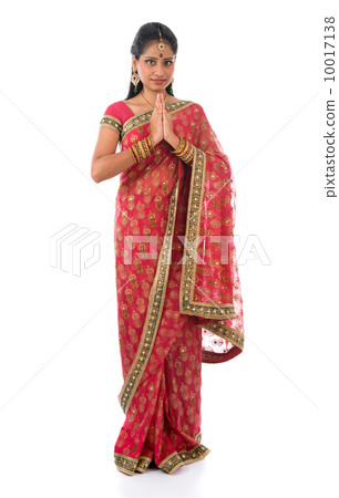 Indian girl in a greeting pose 10017138