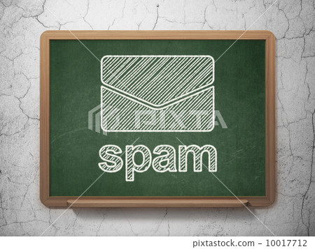 Safety concept: Email and Spam on chalkboard background 10017712
