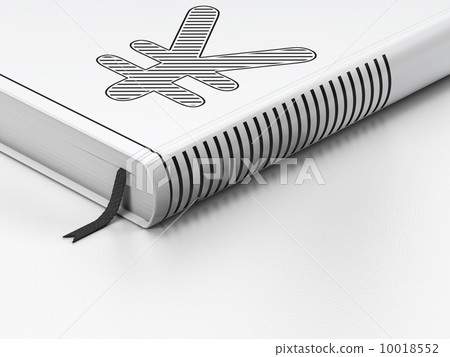 Currency concept: closed book, Yen on white background Currency concept: closed book, Yen on white background 10018552