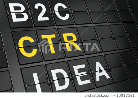 Finance concept: CTR on airport board background Finance concept: CTR on airport board background 10018581