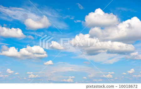 perfect blue sky with white clouds 10018672
