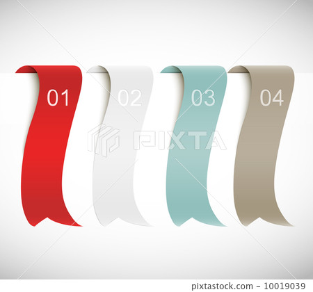 Set of numbered ribbons - Stock Illustration [10019039] - PIXTA