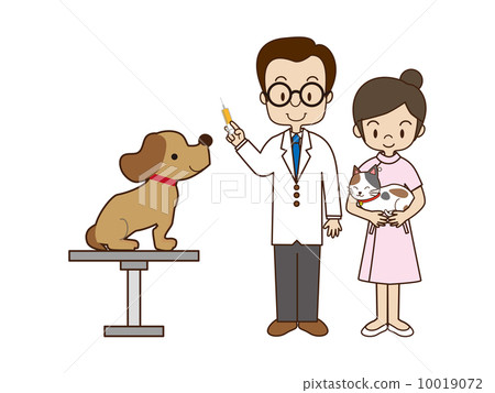 stock illustration: animal hospital, medical treatme