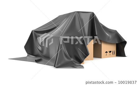 Boxes covered from above a black silk cloth 10019837