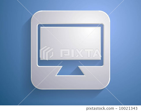 3d Vector illustration of a monitor icon 10021343