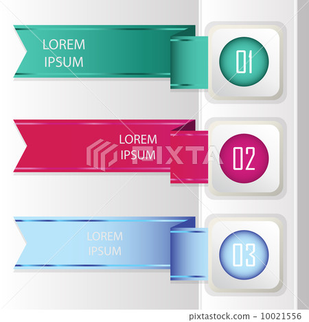 Colorful banner ribbon. Element  for infographic 10021556