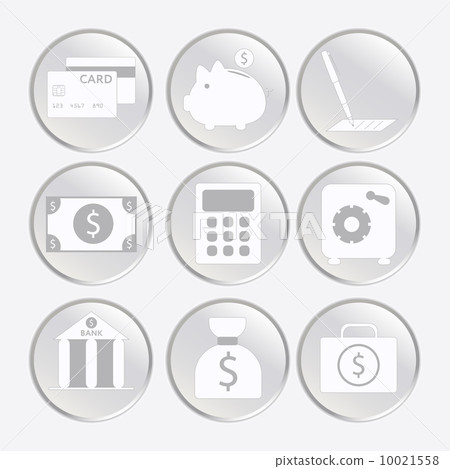 Financial analytical icons with graphs Financial analytical icons with graphs 10021558