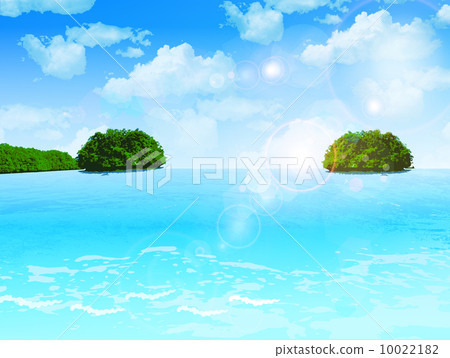 Sea island landscape - Stock Illustration [10022182] - PIXTA