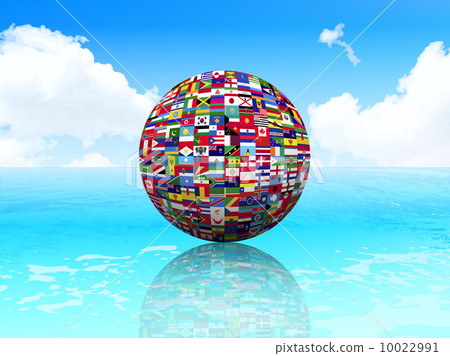 國旗地球風光 10022991