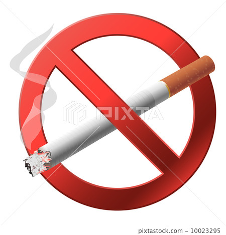 The sign no smoking. 10023295
