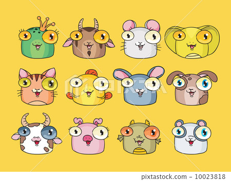 Vector illustration of cute animal set - Stock Illustration [10023818 ...