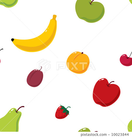Cute fruits seamless background 10023844
