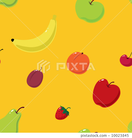 Cute fruits seamless background Cute fruits seamless background 10023845
