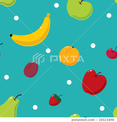 Cute fruits seamless background Cute fruits seamless background 10023846