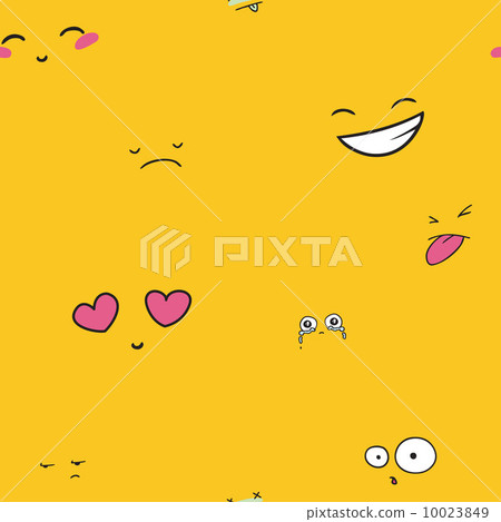 Smiling emoticons. Seamless pattern. Smiling emoticons. Seamless pattern. 10023849