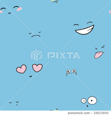 Smiling emoticons. Seamless pattern. Smiling emoticons. Seamless pattern. 10023850