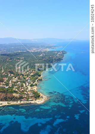 Aerial view on Zakynthos Greece 10024245