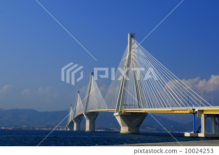 suspension bridge crossing Corinth Gulf suspension bridge crossing Corinth Gulf 10024253