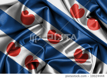Satin flag, three dimensional render Satin flag, three dimensional render 10024444