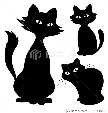 Cats, silhouette, set 10024522