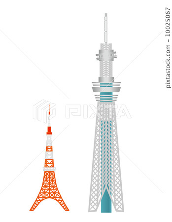 Tokyo Tower and Sky Tree 10025067