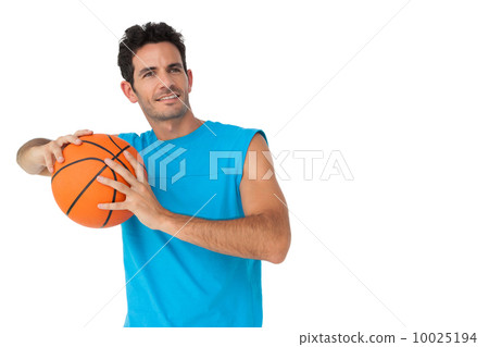 Portrait of a basketball player with ball Portrait of a basketball player with ball 10025194