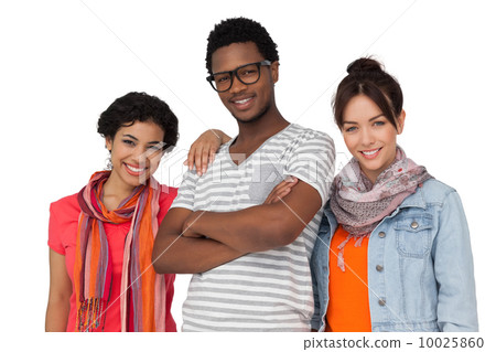 Portrait of three cool young friends 10025860