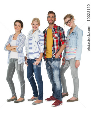 Full length portrait of casually dressed young people 10028160