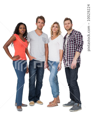 Full length of casually dressed young people Full length of casually dressed young people 10029224