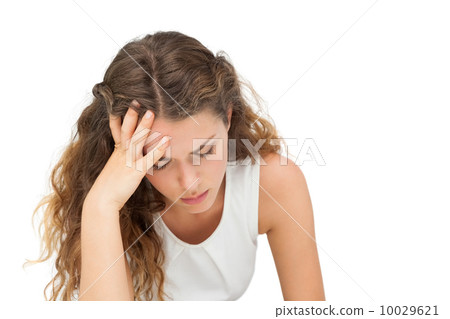 Close-up of a sad young woman 10029621