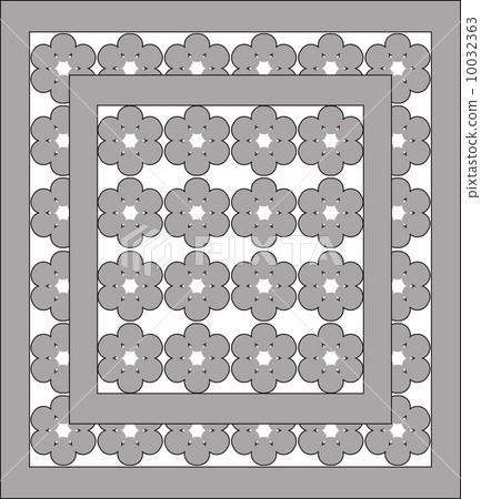 openwork ornaments with grey lace 10032363