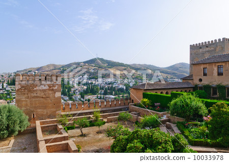 Spain Granada View of Alhambra from the Alhambra palace 10033978