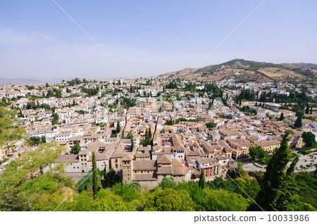 Spain Granada View of Alhambra from the Alhambra palace 10033986