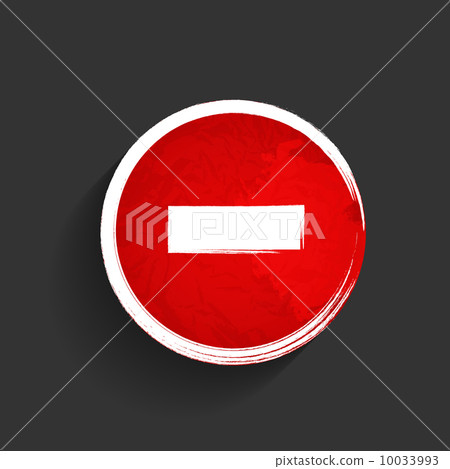 Old red stop road sign vector illustration Old red stop road sign vector illustration 10033993