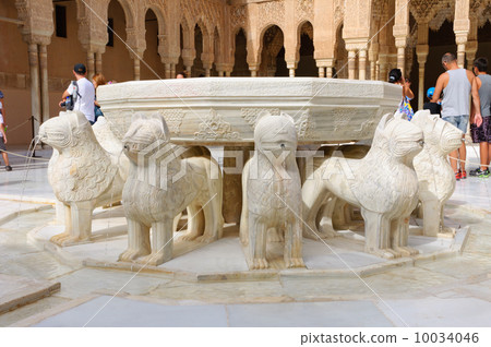 西班牙格拉納達阿罕布拉宮納賽爾宮宮殿獅子宮 西班牙格拉納達阿罕布拉宮納賽爾宮宮殿獅子宮 10034046